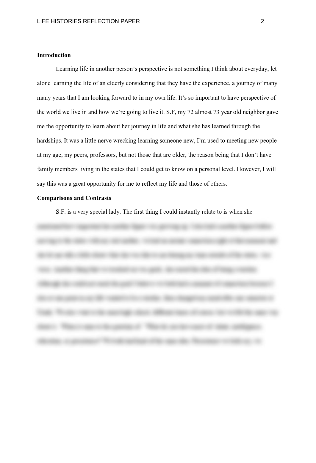 Life Histories Comparisons and Contrasts Reflection Paper - Melissa Lemus Miranda-2.pdf_d7u3xc8p1il_page2