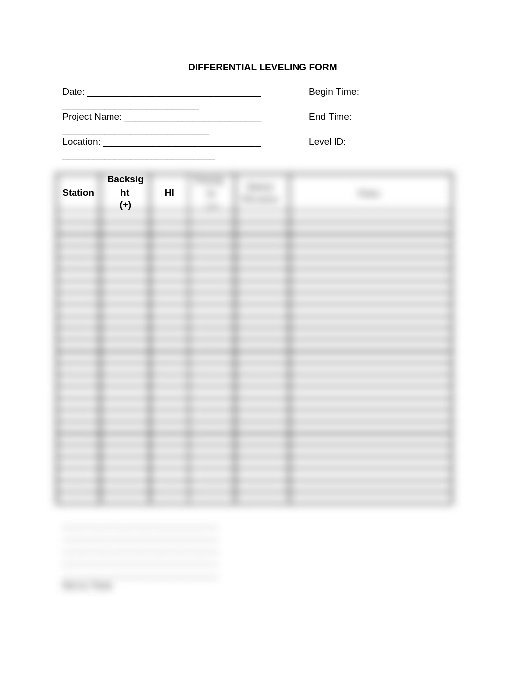 Differential Leveling Form_d7u55bpbm02_page1