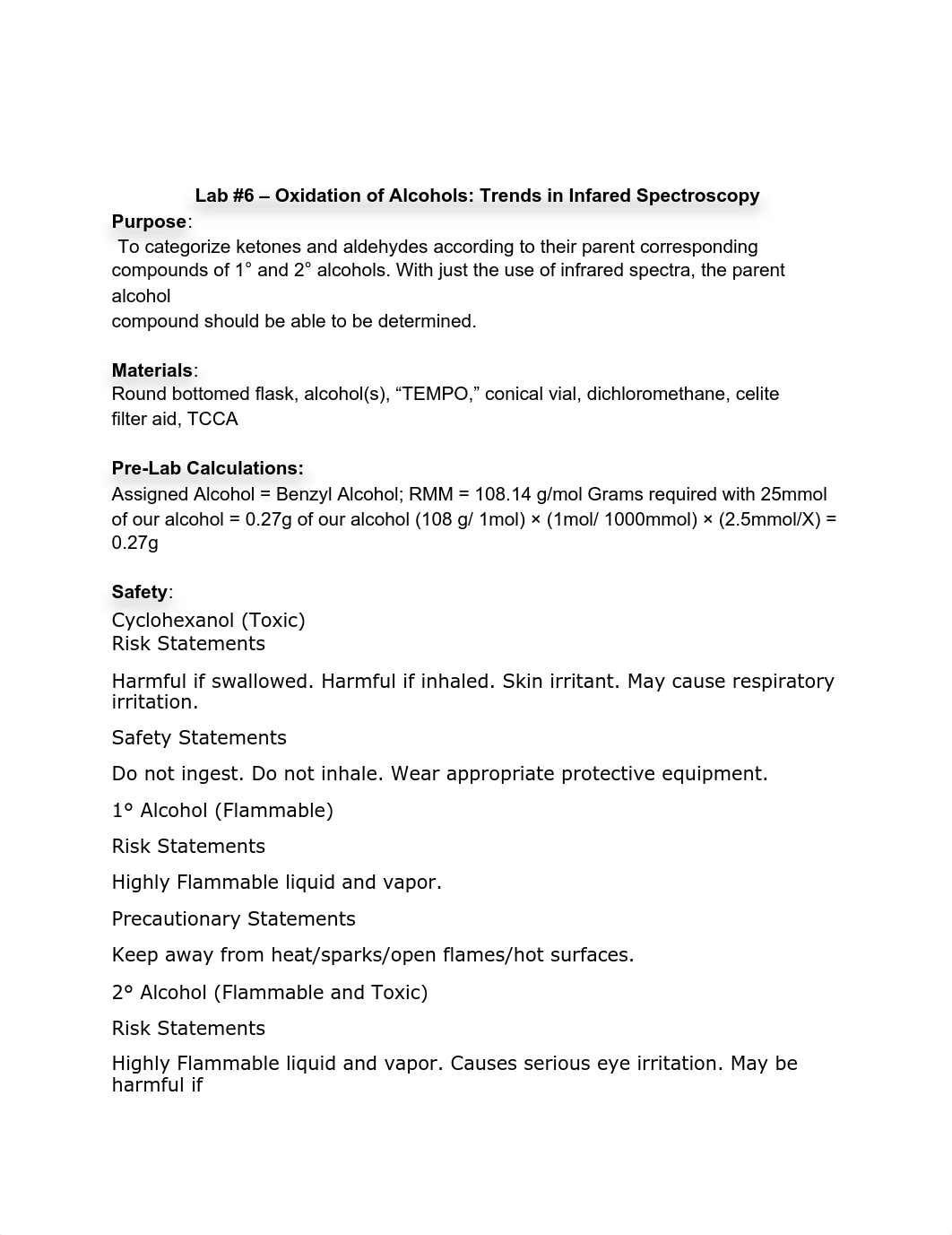 Lab #6 - Oxidation of Alcohols_ Trends in Infared Spectroscopy.pdf_d7u8o7cqpxg_page1