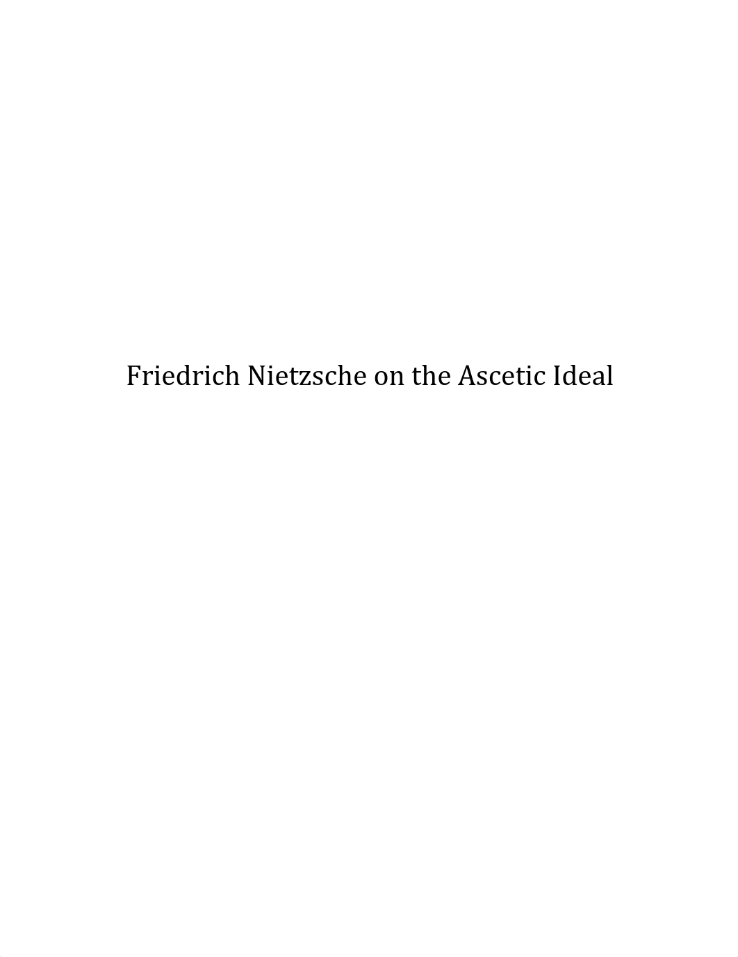 Short Essay - "Friedrich Nietzsche on the Ascetic Ideal"_d7ulf9k2y6t_page1