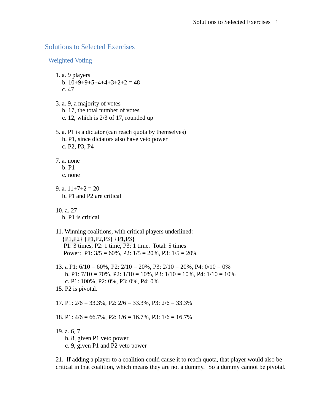 Solutions to Selected Exercises - Weighted Voting Theory.pdf_d7uw1mmwrha_page1