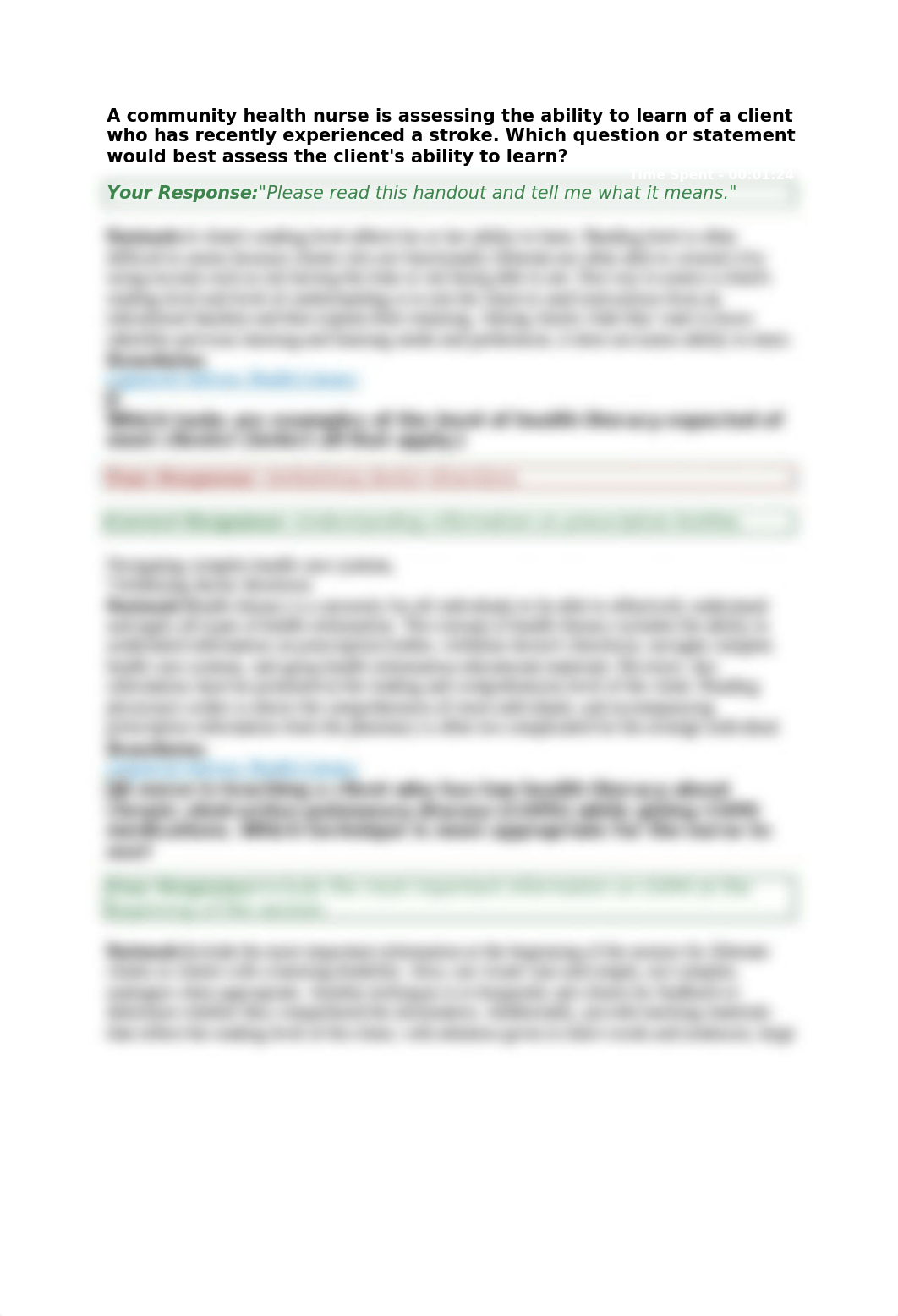 A community health nurse is assessing the ability to learn of a client who has recently experienced_d7v7oo9pm81_page1