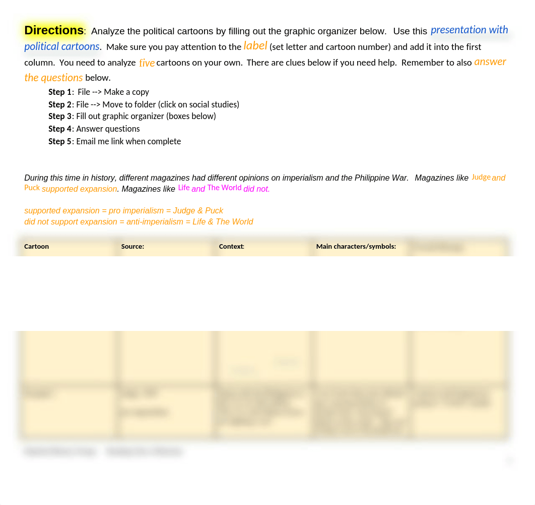 Philippine War Political Cartoon Graphic Organizer.docx_d7vccw84cj3_page1
