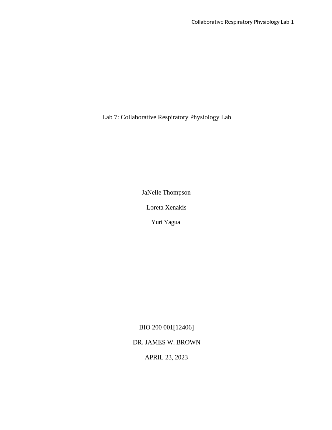 GROUP PROJECT BIO 200 Lab 7 Report Collaborative Respiratory Physiology Lab and Documentation.docx_d7vdcxs4ib1_page1