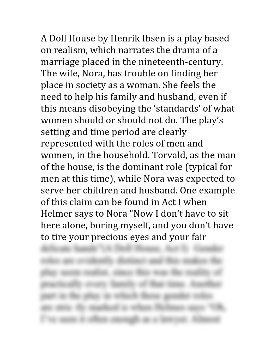 Reading Response - A Doll House, Realism_d7vk1p8liek_page1