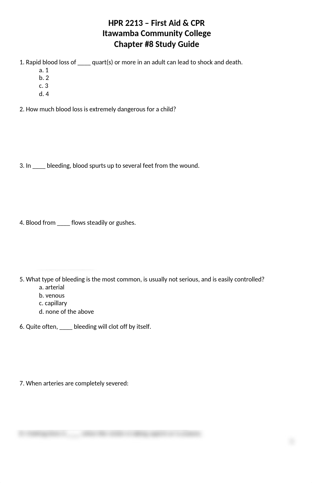 HPR 2213 - Chapter 8 Study Guide_d7vpinsidq2_page1