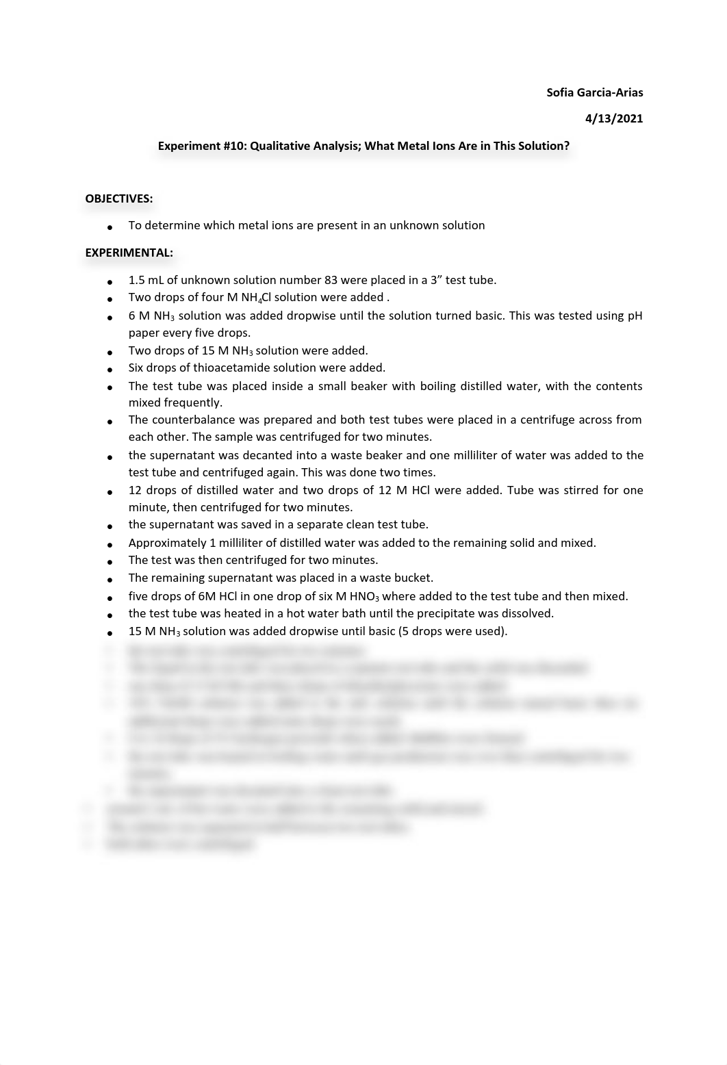 Experiment 10 Qualitative Analysis What Metal Ions are in this Solution.pdf_d7vu9h31h5h_page1