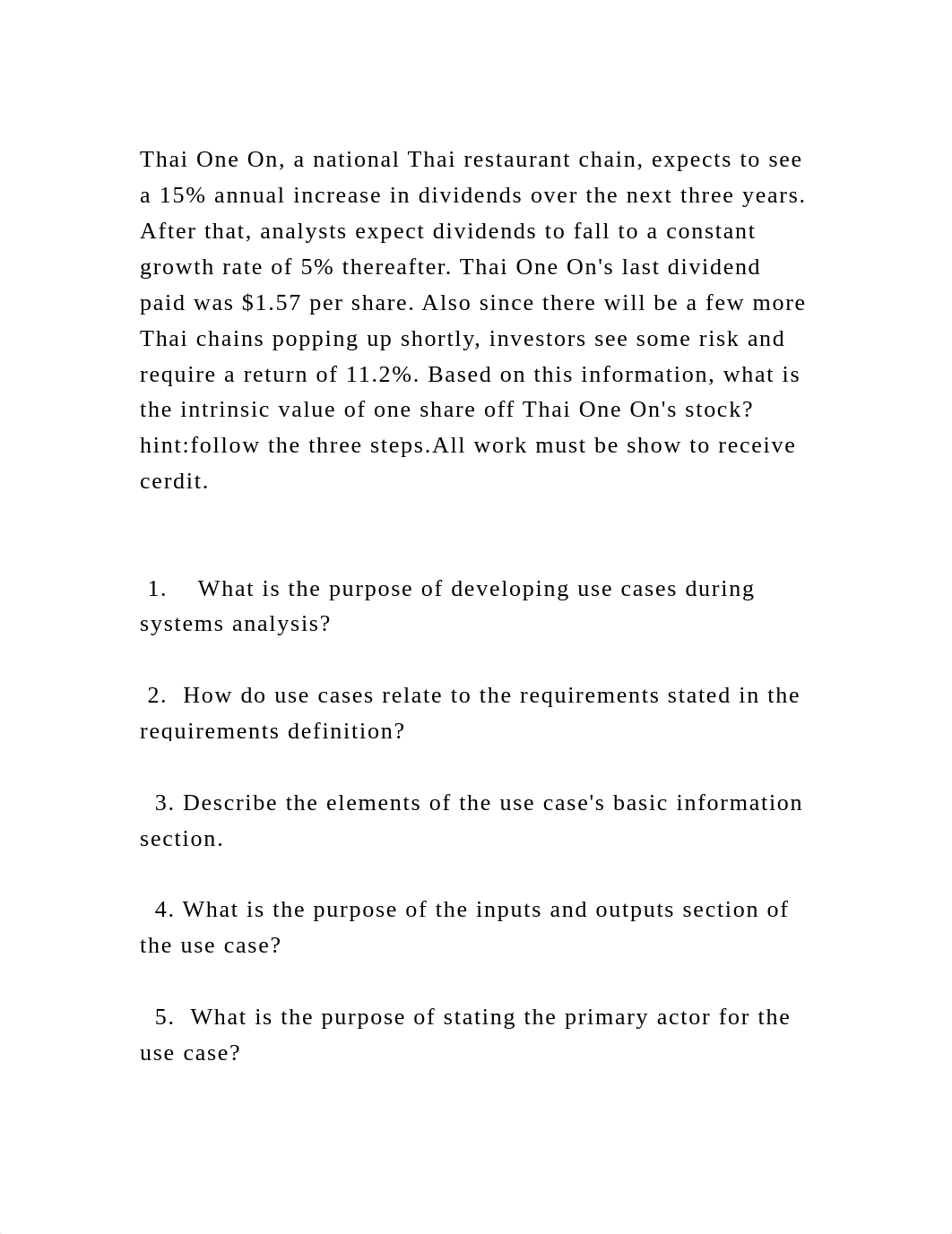 Thai One On, a national Thai restaurant chain, expects to see a 15 .docx_d7wmbxnc765_page2