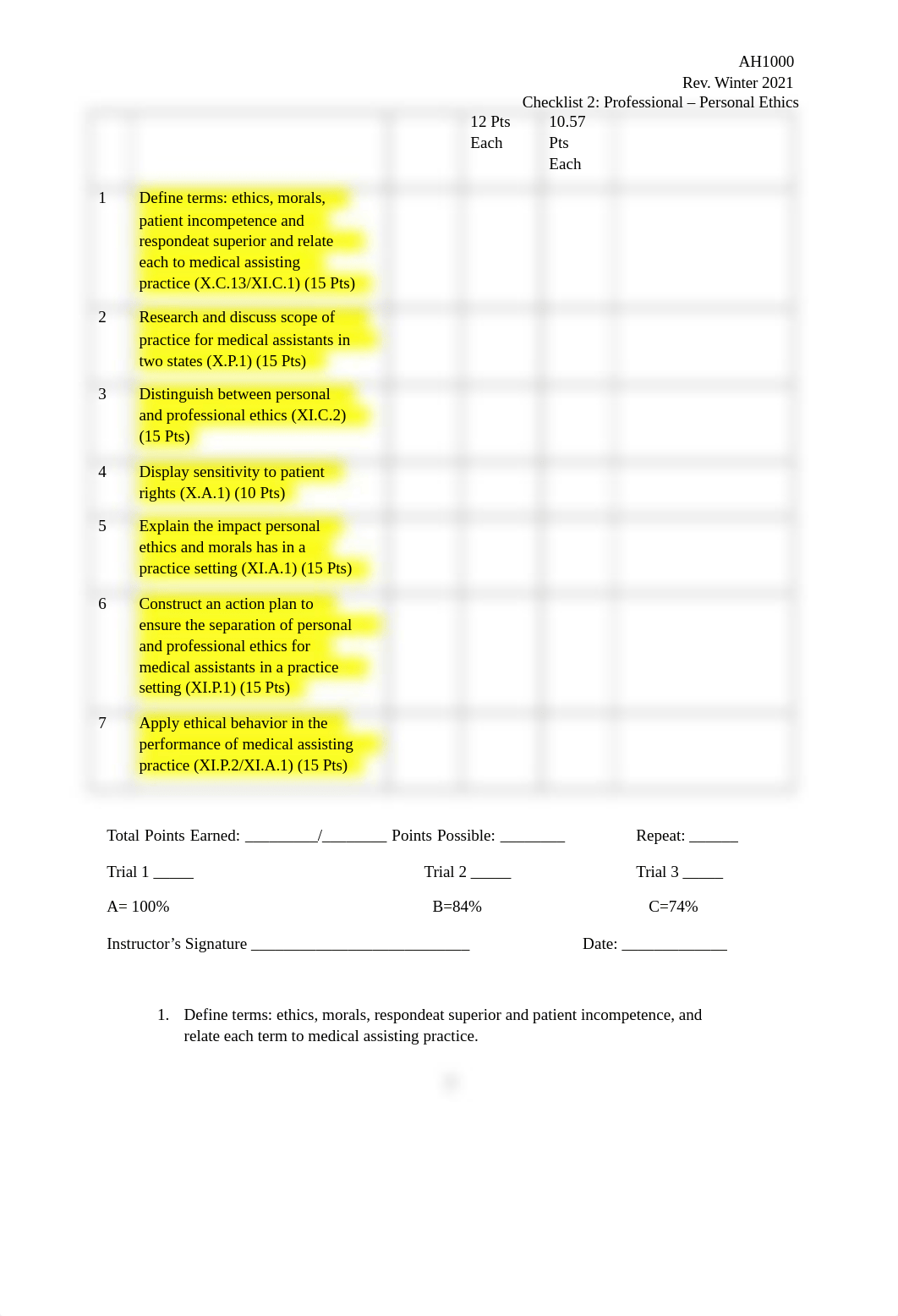 Danielle LewisPugh    AH1000_Checklist_2_Ethics_New_Revised_Highlighted_Canvas-1-2.docx_d7x7be7pa5x_page2