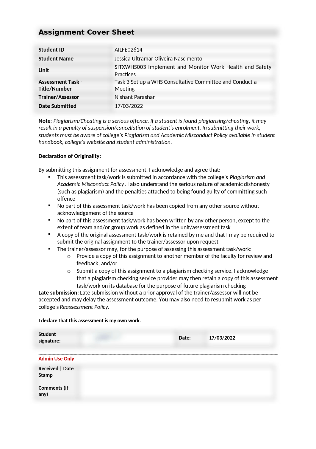 SITXWHS003_SUB_ TASK 3_JESSICA ULTRAMAR .docx_d7xfyvh73sc_page1