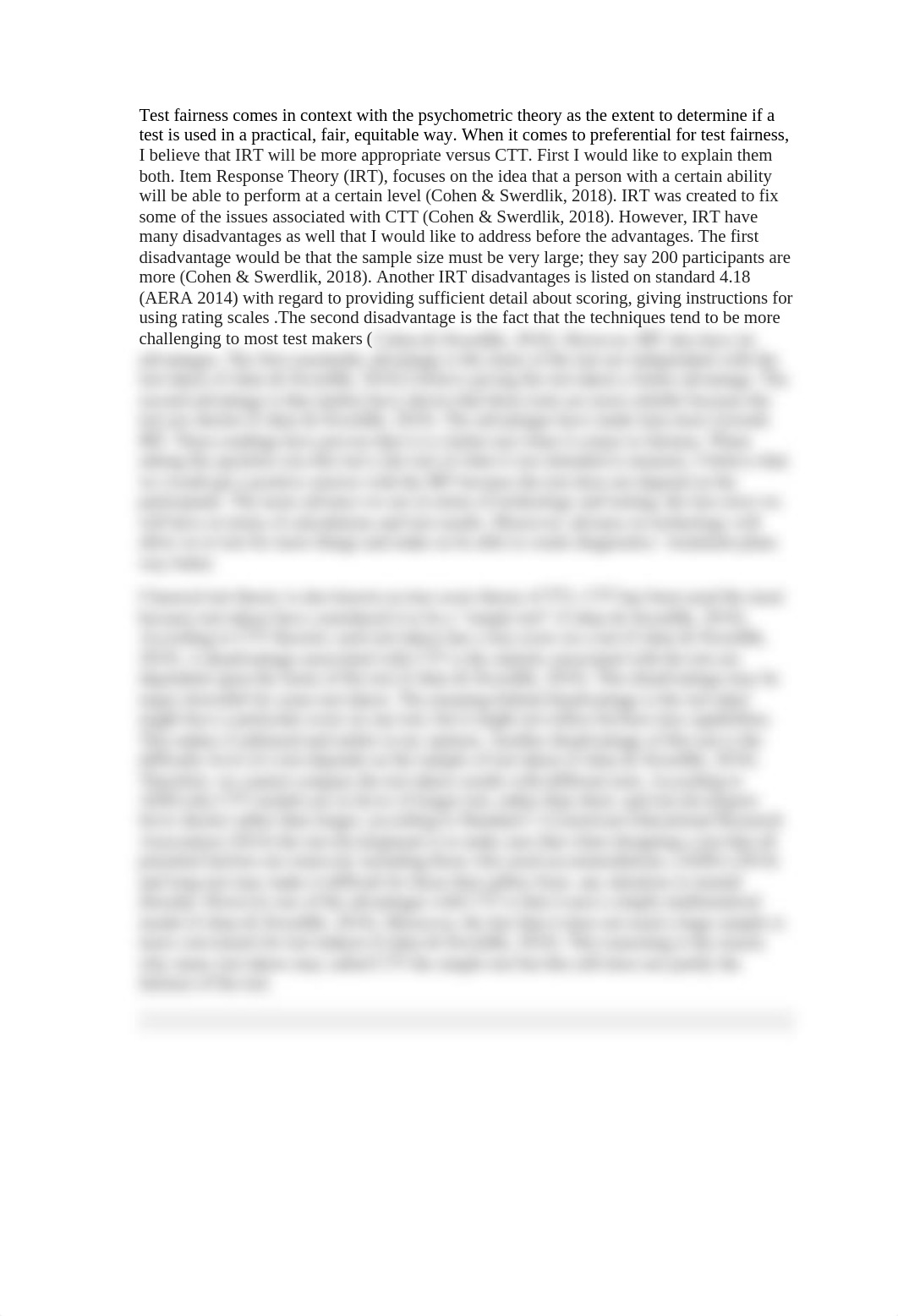 Test fairness comes in context with the psychometric theory as the extent to determine if a test is_d7xipssctev_page1