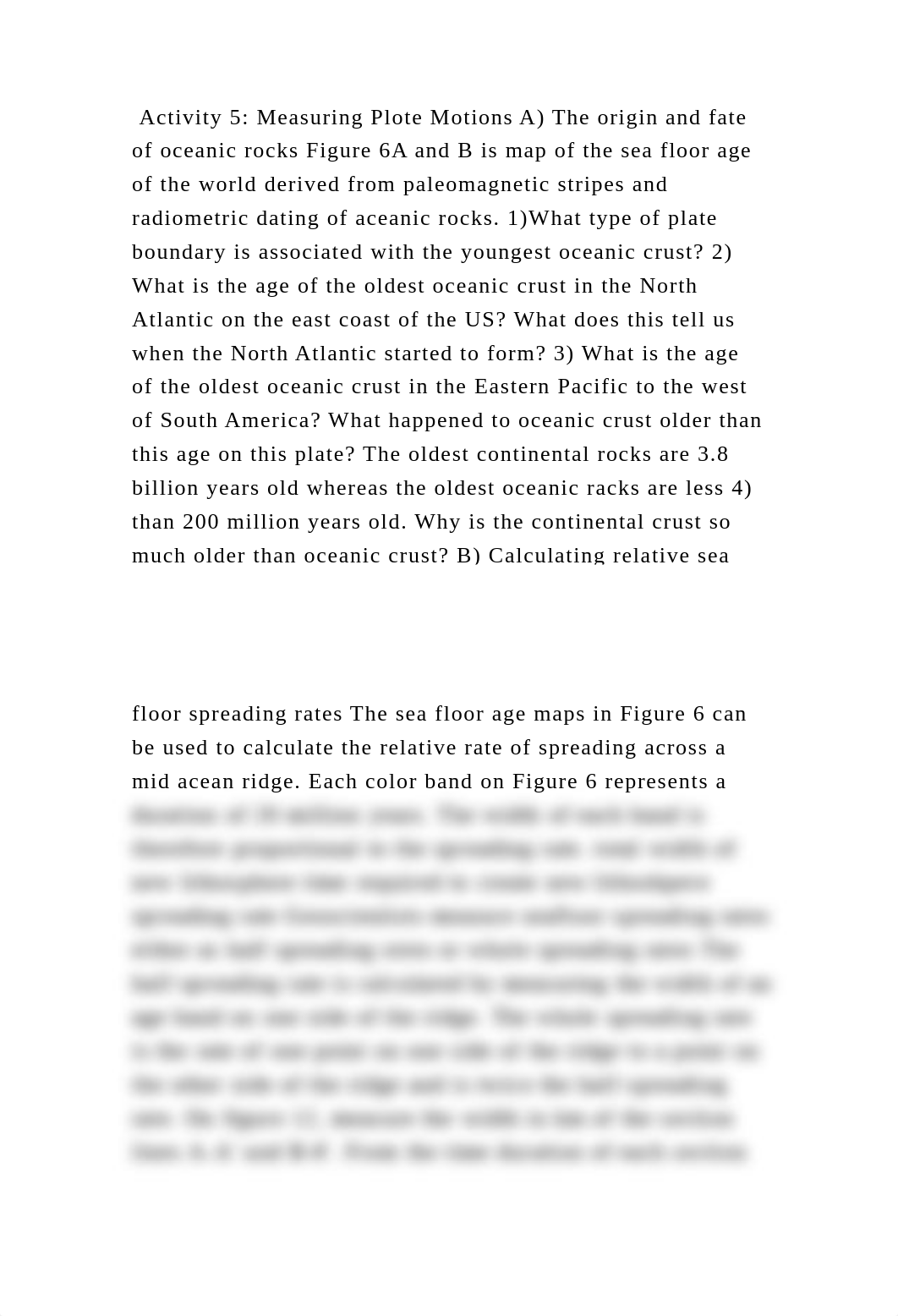 Activity 5 Measuring Plote Motions A) The origin and fate of oceanic.docx_d7xkuey4ohn_page2