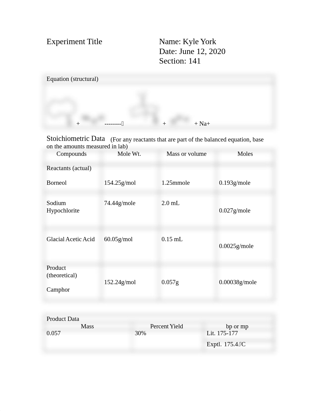 OXIDATION OF AN ALCOHOL- LAP REPORT FINAL SUMMER 2020.doc_d7y5bio7ezo_page1