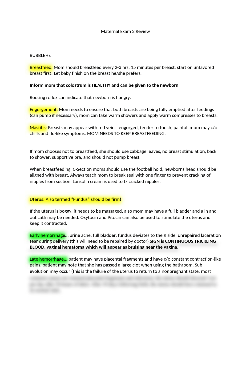 Maternal Exam 2 Review.docx_d7ygb8on76g_page1