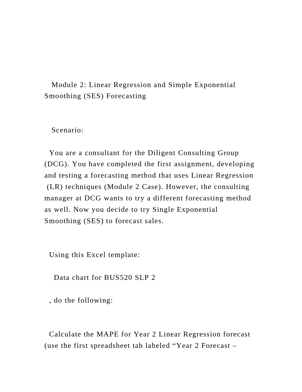 Module 2 Linear Regression and Simple Exponential Smoothing.docx_d7yle7gtapm_page2