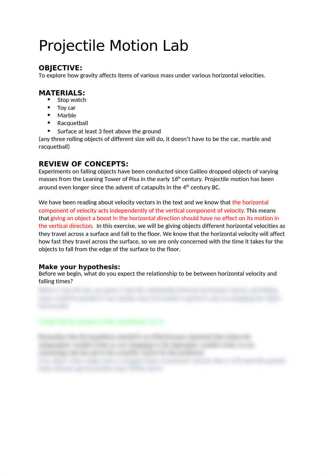 M1 Lab 2- Projectile Motion Lab.docx_d7ytyzx92jx_page1