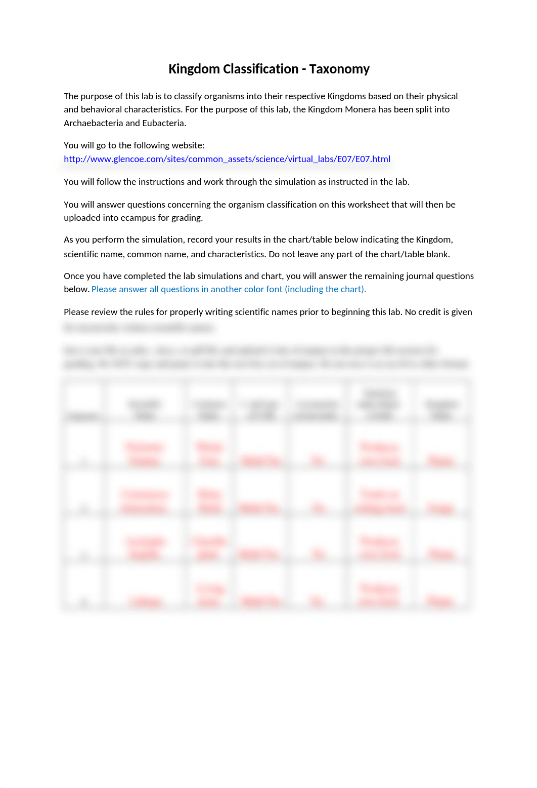 Taxonomy - Kingdom ClassificationLAB.doc_d7z6t17zuit_page1