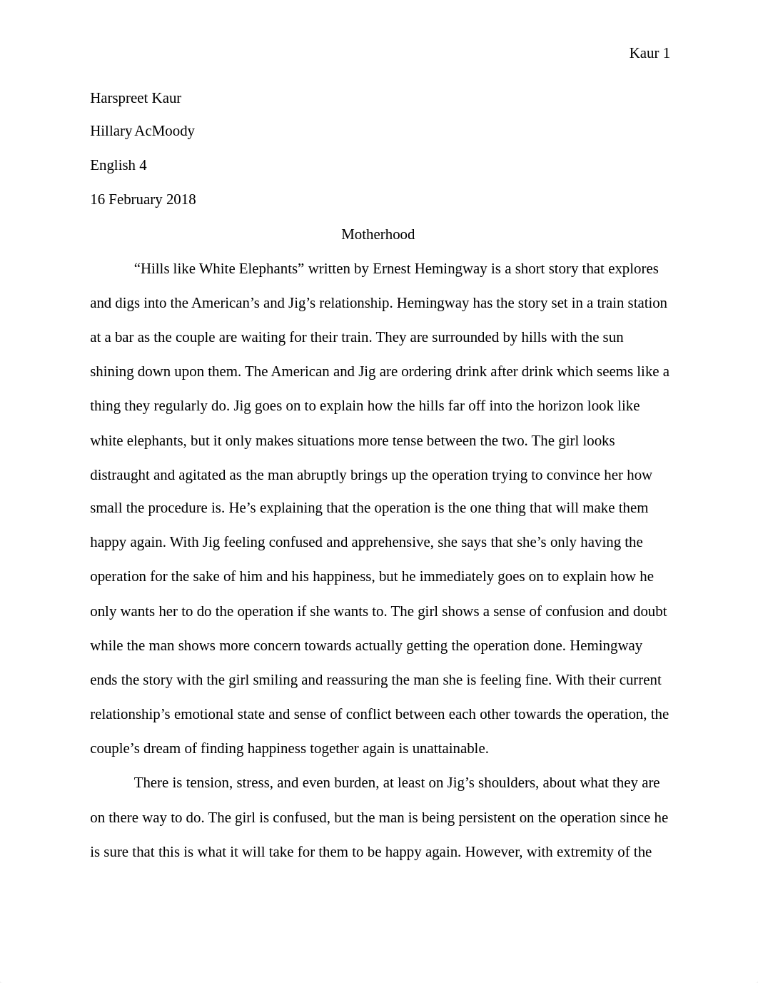 Essay #1 FINAL Draft- Motherhood.docx_d7z77wwi07l_page1