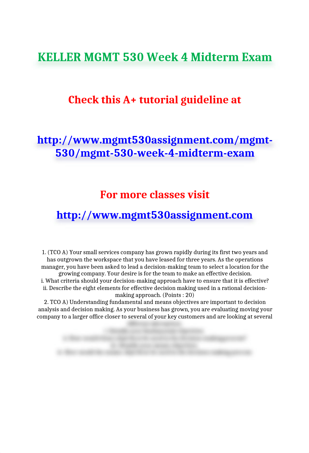 KELLER MGMT 530 Week 4 Midterm Exam_d7zkt8mv62s_page1