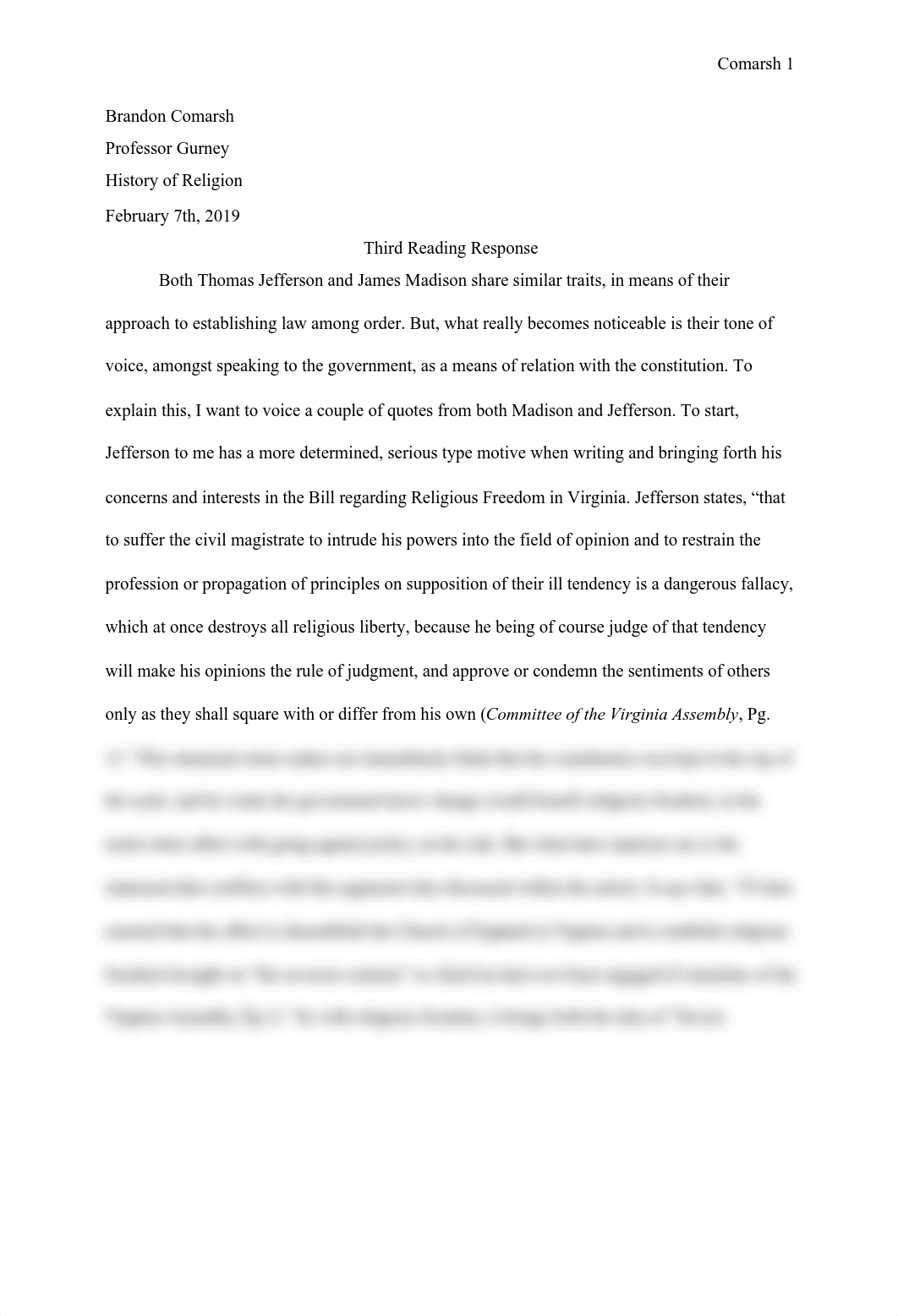 3rd Reading Response (History of Religion).pdf_d7zvfjntbd9_page1