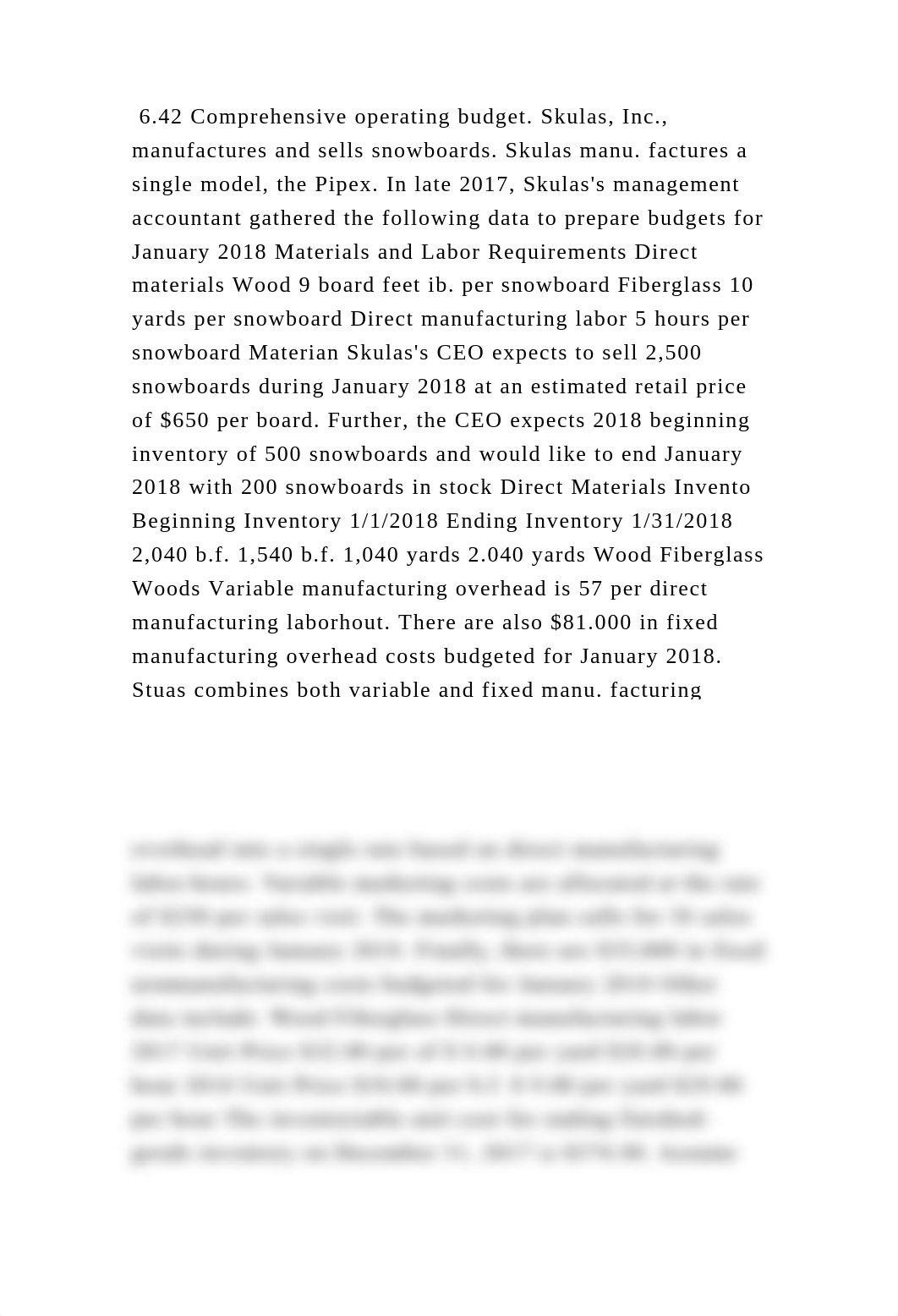 6.42 Comprehensive operating budget. Skulas, Inc., manufactures and s.docx_d80pstnwfjc_page2