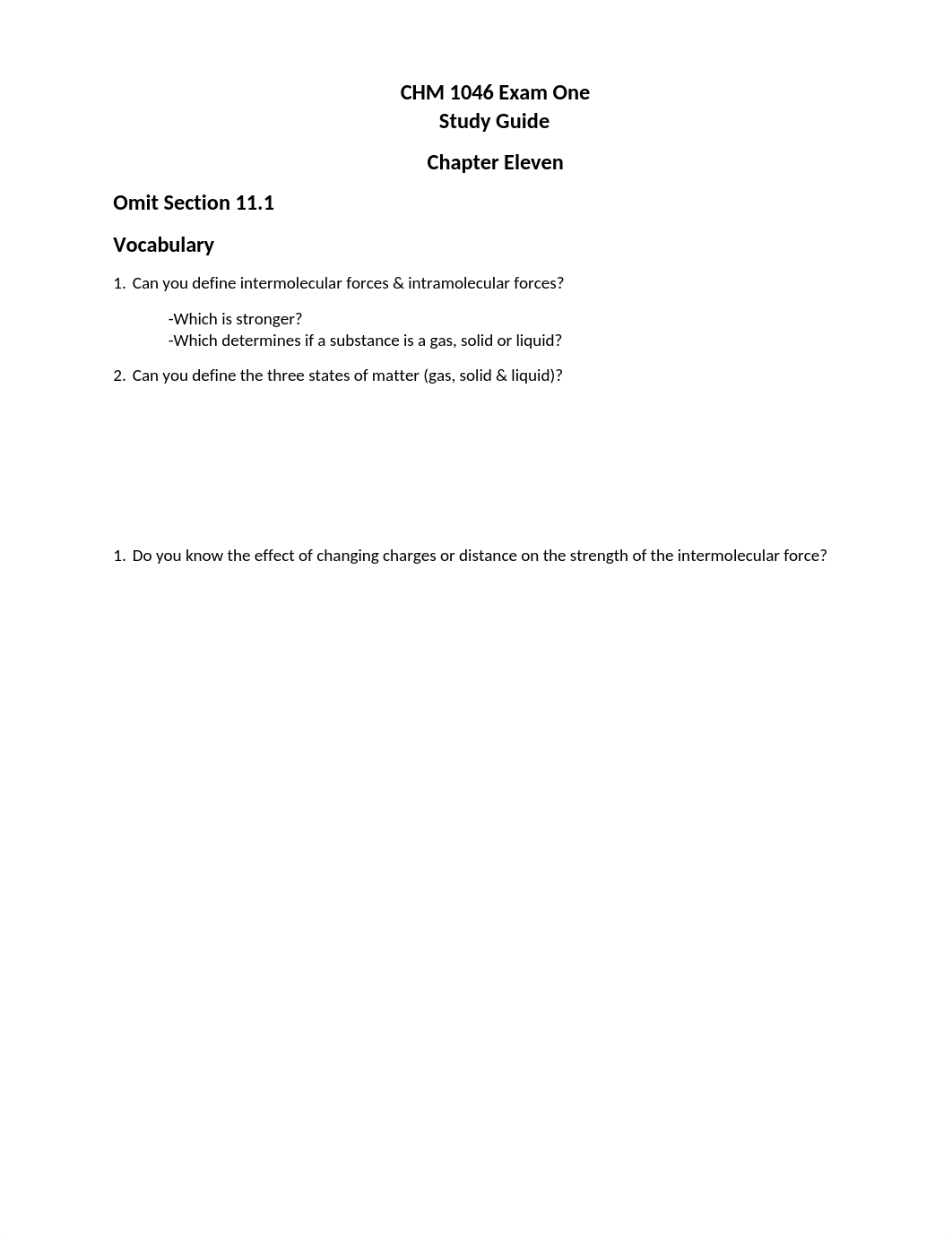 CHM 1046 Exam One Study Guide.docx_d81hb3y6n5a_page1