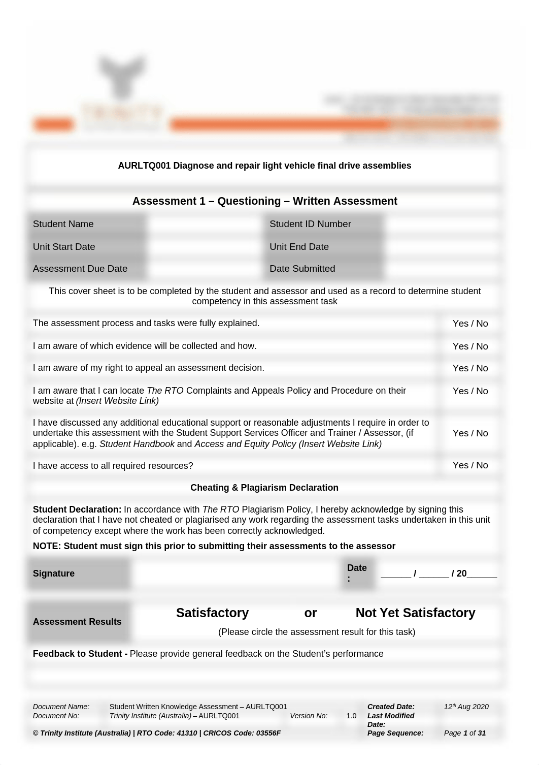 AURLTQ001_Assessment 1_Written Knowledge Question_V2.docx_d81ohzlr88j_page1