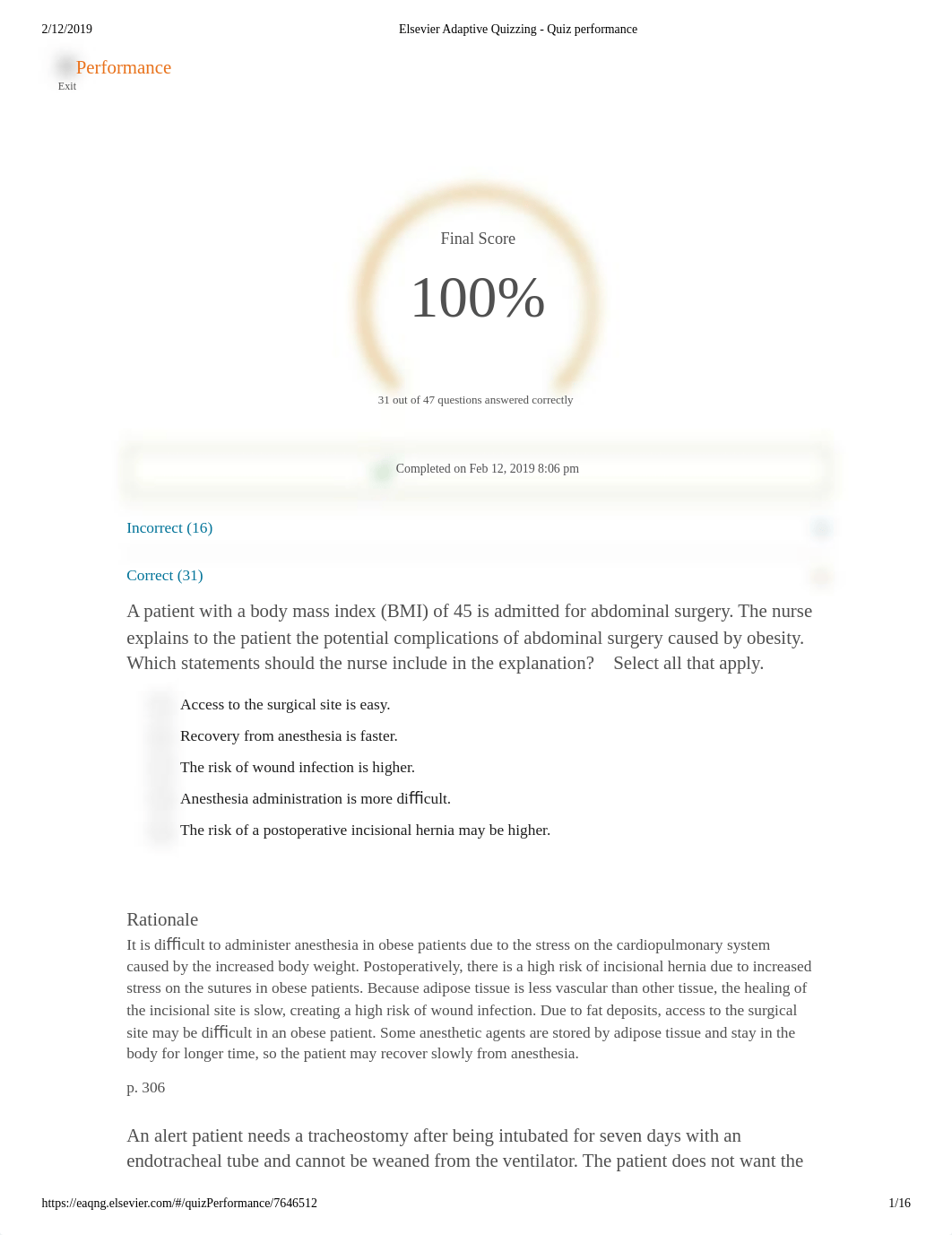 Elsevier Adaptive Quizzing - Quiz performance.pdf_d824f3knvf3_page1