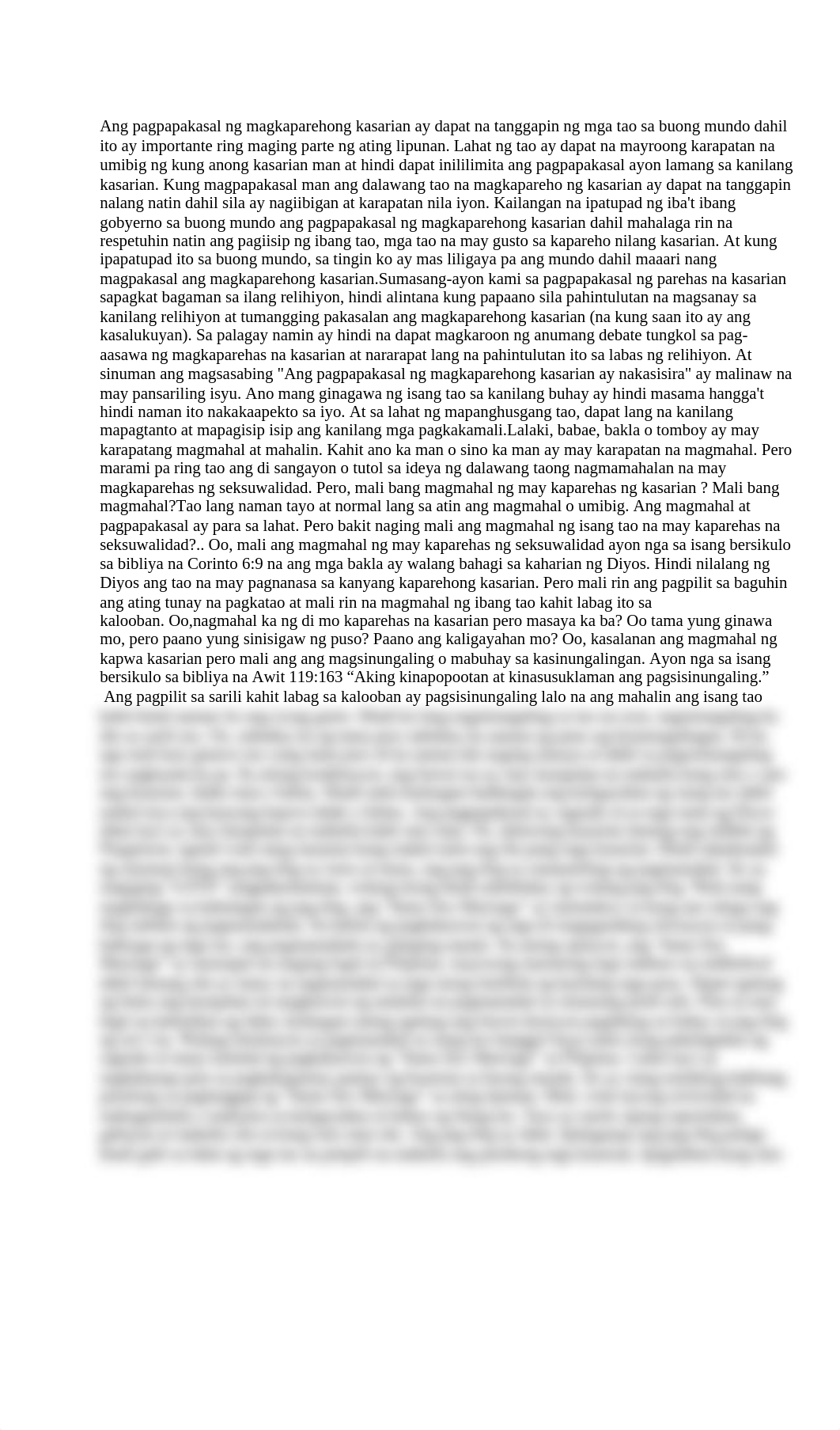 Ang pagpapakasal ng magkaparehong kasarian ay dapat na tanggapin ng mga tao sa buong mundo dahil ito_d82g703uq41_page1