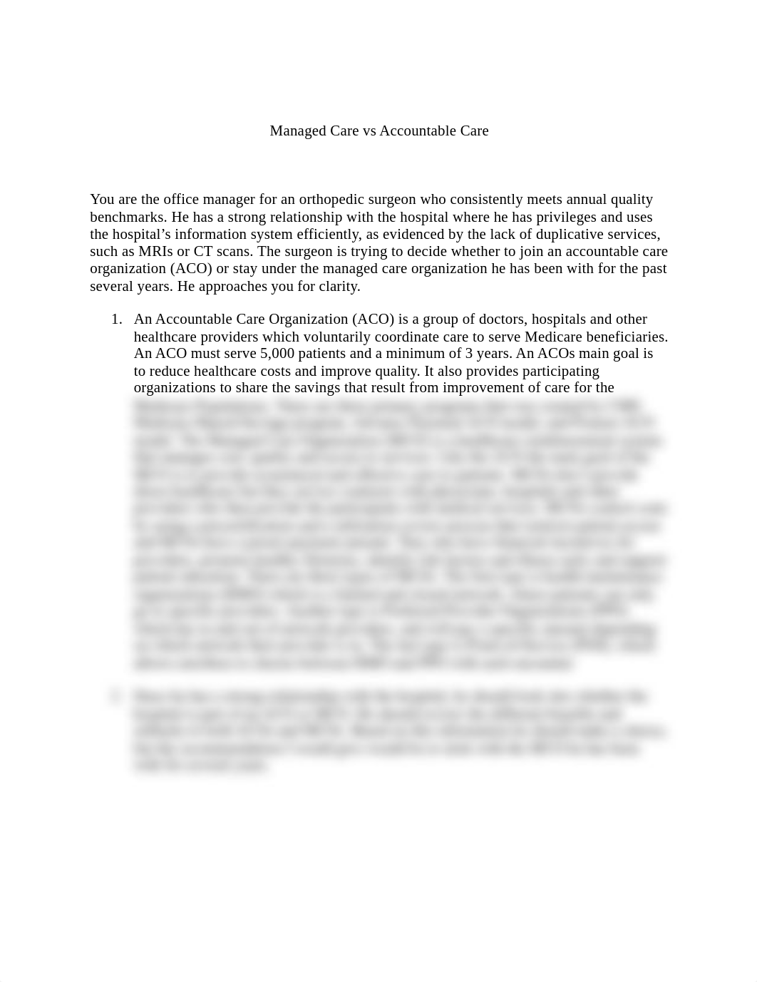 HIM 201 - Case Study MCO vs ACOs .docx_d82j2y050h6_page1