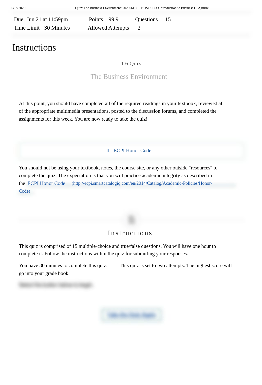 1.6 Quiz_ The Business Environment_ 202006E OL BUS121 GO Introduction to Business D. Aguirre.pdf_d82lgo4hip8_page1