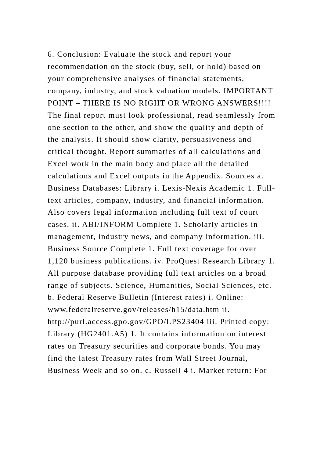 6. Conclusion Evaluate the stock and report your recommendation on .docx_d82t76d7gzf_page2