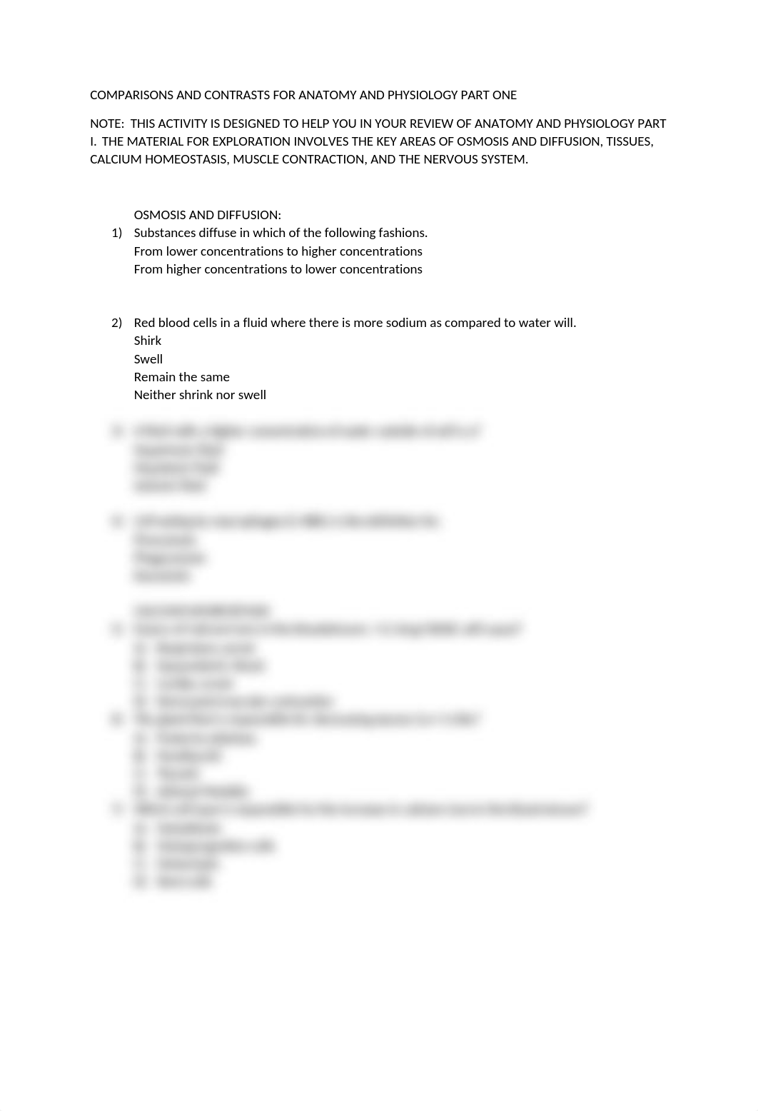 COMPARISONS AND CONTRASTS FOR ANATOMY AND PHYSIOLOGY PART ONE.docx_d82zmw4kgxb_page1
