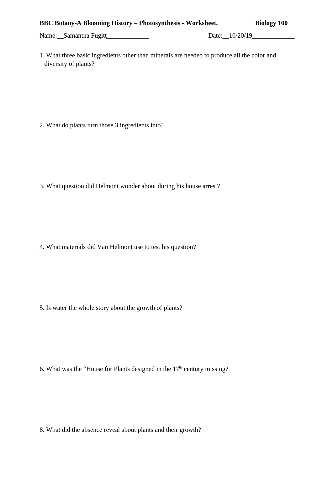 BBC Botany A Blooming HIstory Worksheet - Photosynthesis 2-3.docx_d83ent2133j_page1