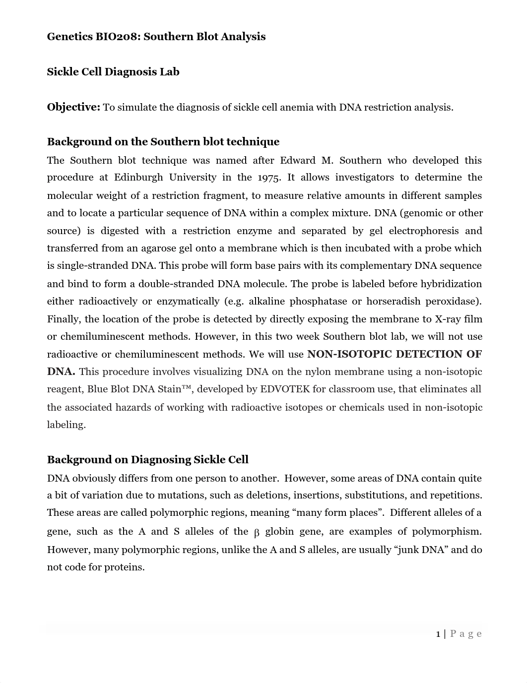 BIO208 Sickle Cell Diagnosis Lab SP14_d83r5eouoei_page1