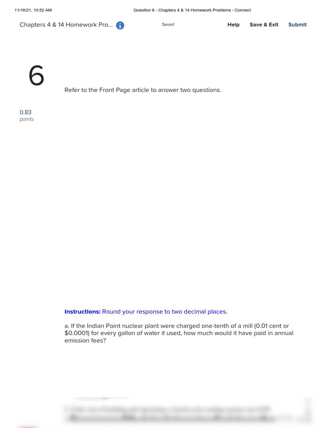 Question 6 - Chapters 4 & 14 Homework Problems - Connect.pdf_d83u8zqbnf9_page1