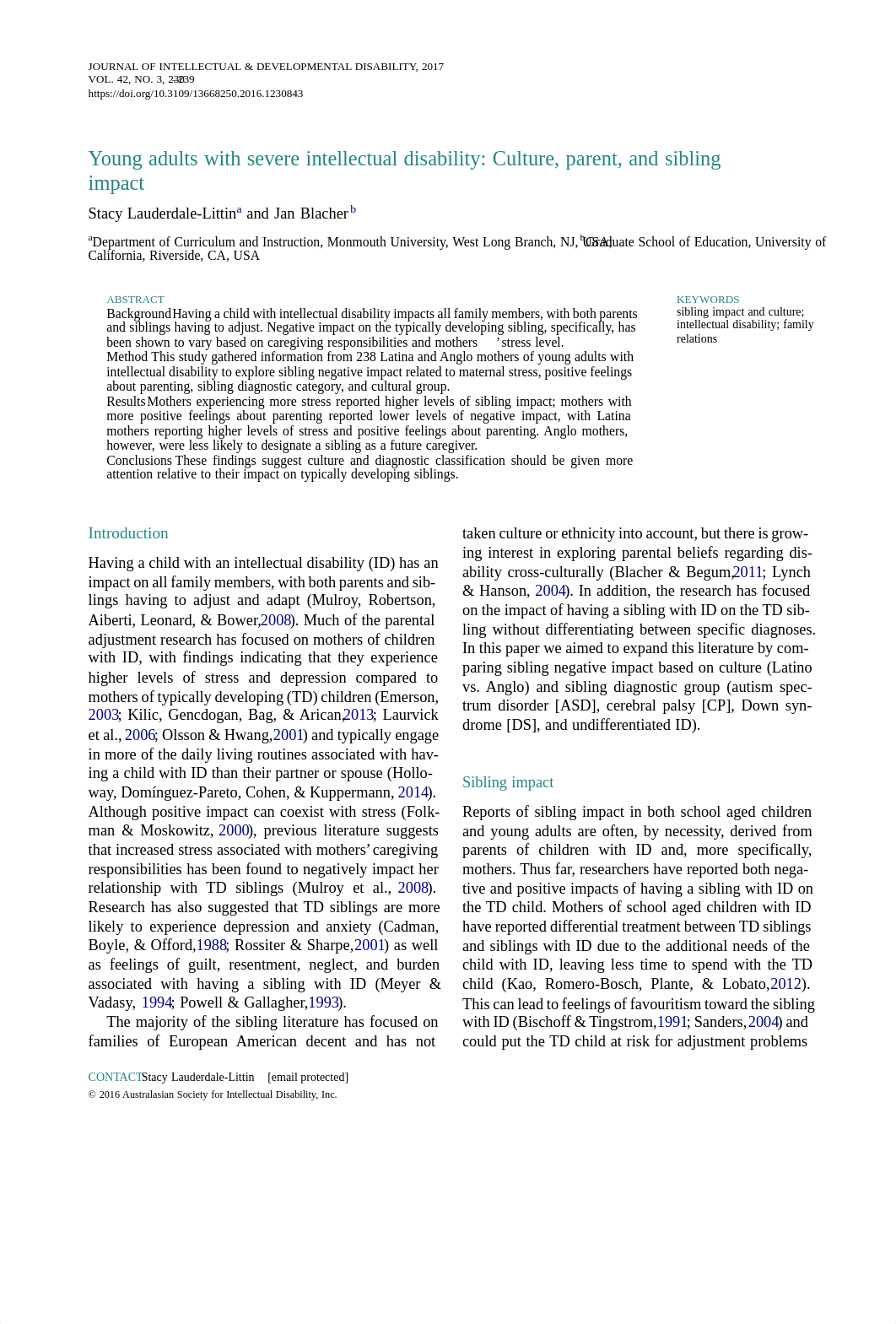 Young adults with severe intellectual disability Culture, parent, and sibling impact .pdf_d83uxrccy8h_page1