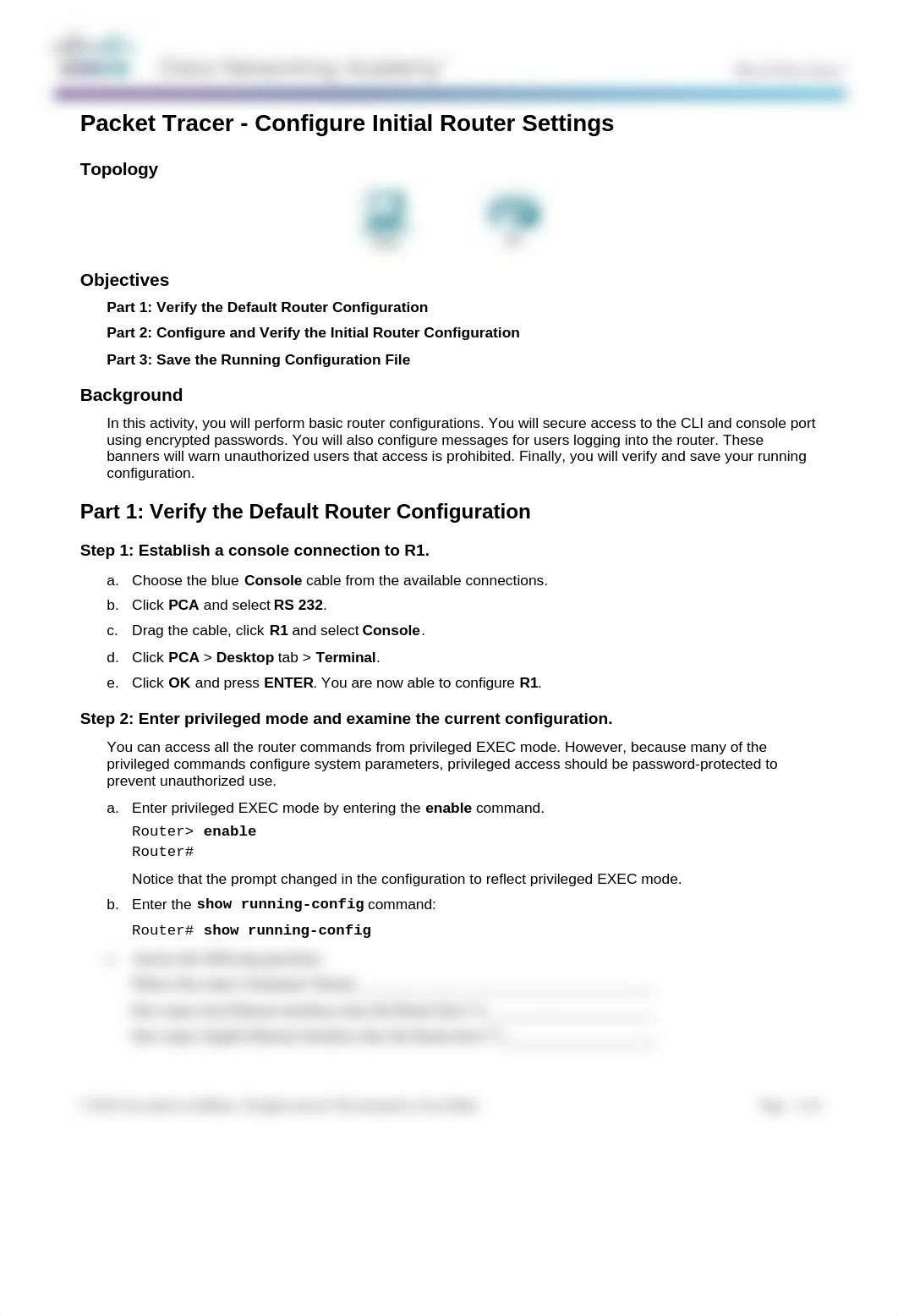 8.5.2.4 Packet Tracer - Configure Initial Router Settings.docx_d849o5zihbf_page1