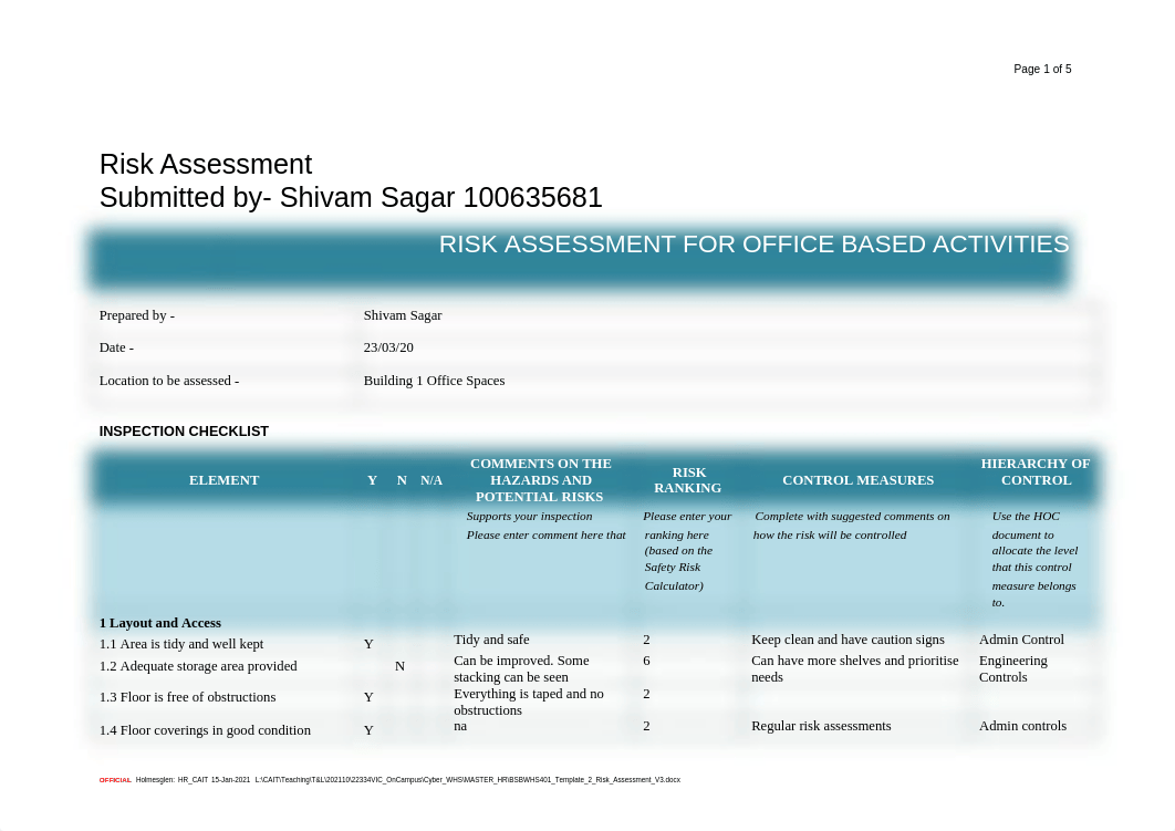 WHS BSBWHS401_Risk Assessment.docx_d84ifjz0g86_page1