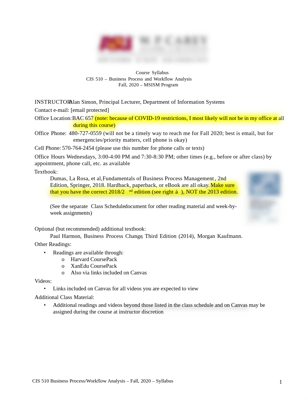 CIS 510 Business Process - Simon Syllabus Fall 2020.pdf_d84ioeq3zga_page1