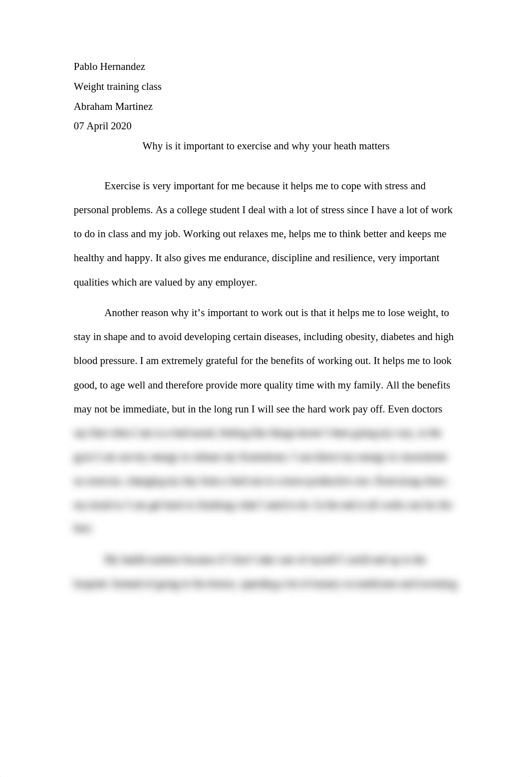 why is it important to exercise and why your health matters.docx_d8500bthn8w_page1