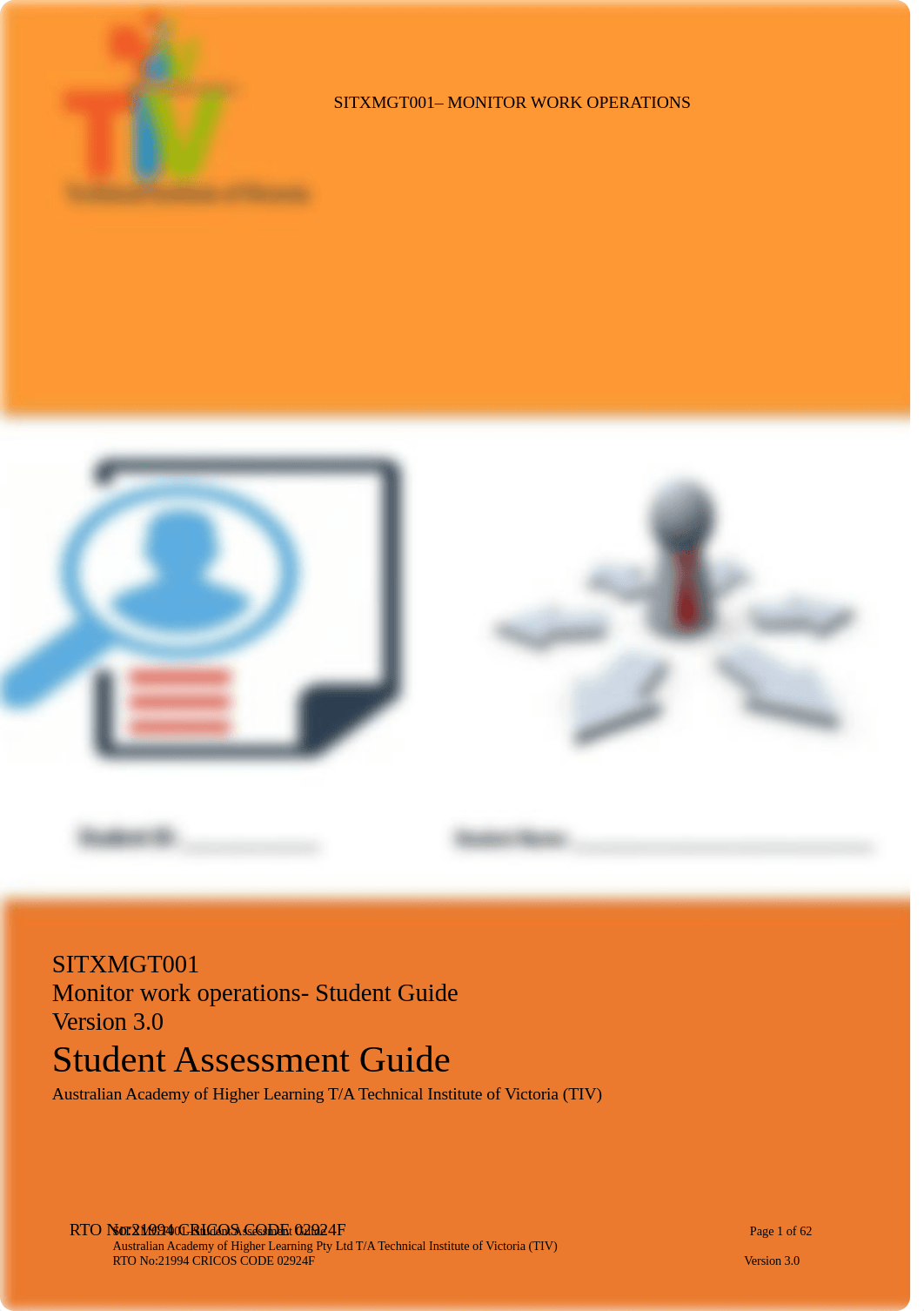 2.1_SITXMGT001 Monitor Work Operations  Student Assessment Guide.docx_d8502lbi59v_page1