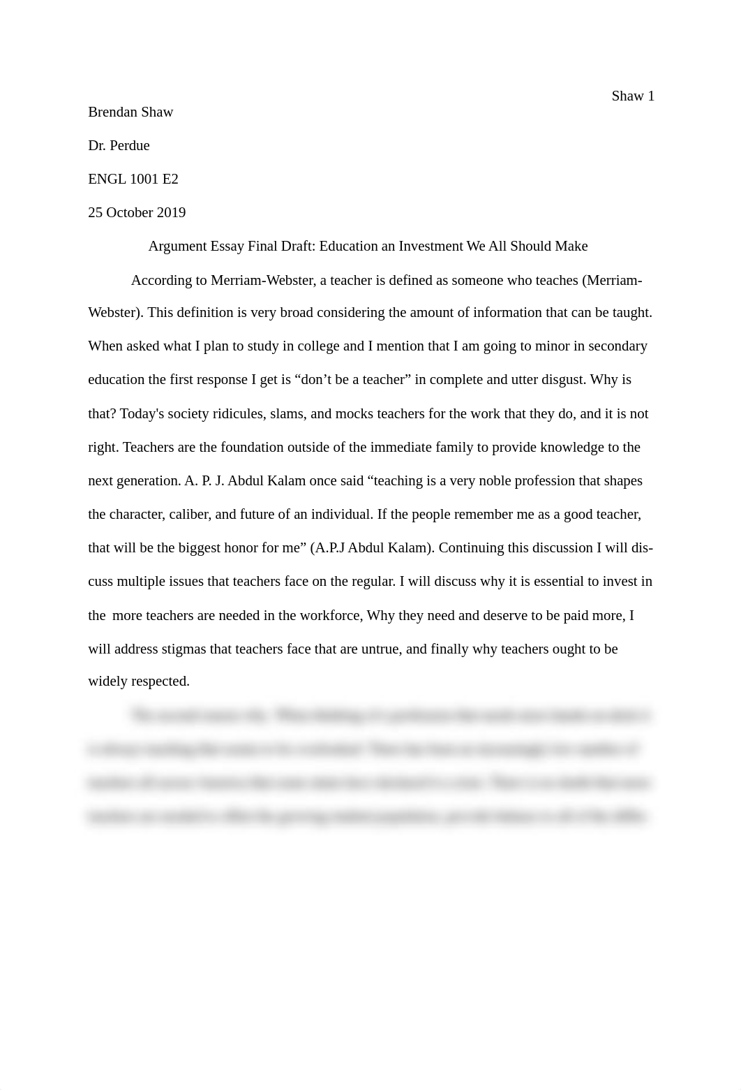 Argument Essay Final Draft: Education an Investment We All Should Make  copy.docx_d85b4c6tahb_page1