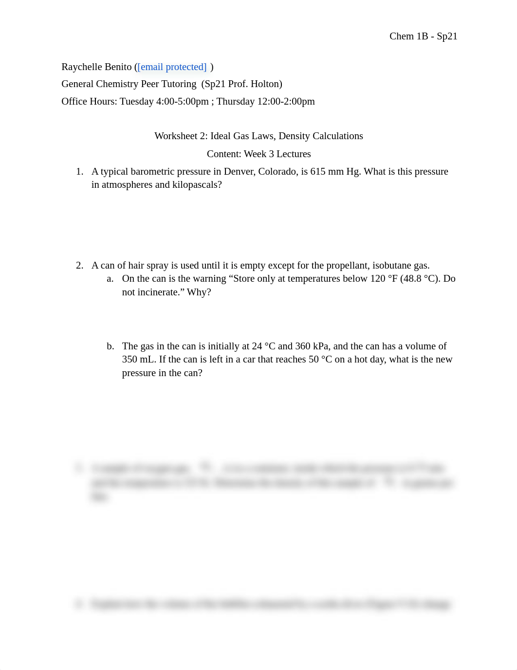 Worksheet 2_ Ideal Gas Laws, Density Calculations.docx_d85jovvi239_page1