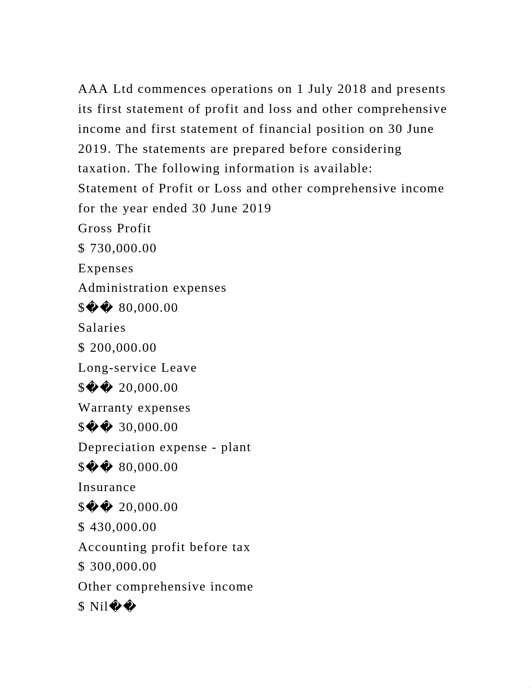 AAA Ltd commences operations on 1 July 2018 and presents its first s.docx_d85ppft2tkw_page2