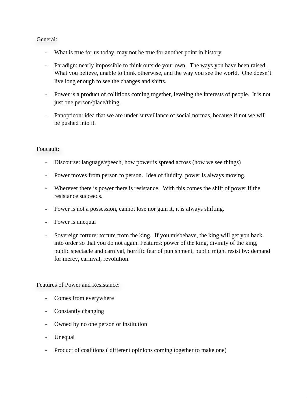 Foucault Study Guide - Power and Resistance_d85xh2atz0o_page1