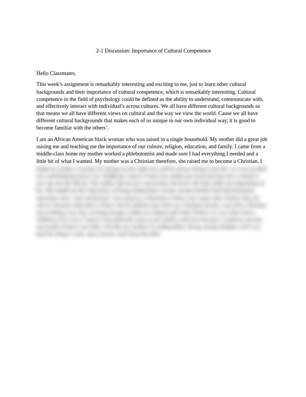 2-1 Discussion Importance of Cultural Competence.docx_d866sr4p7gi_page1