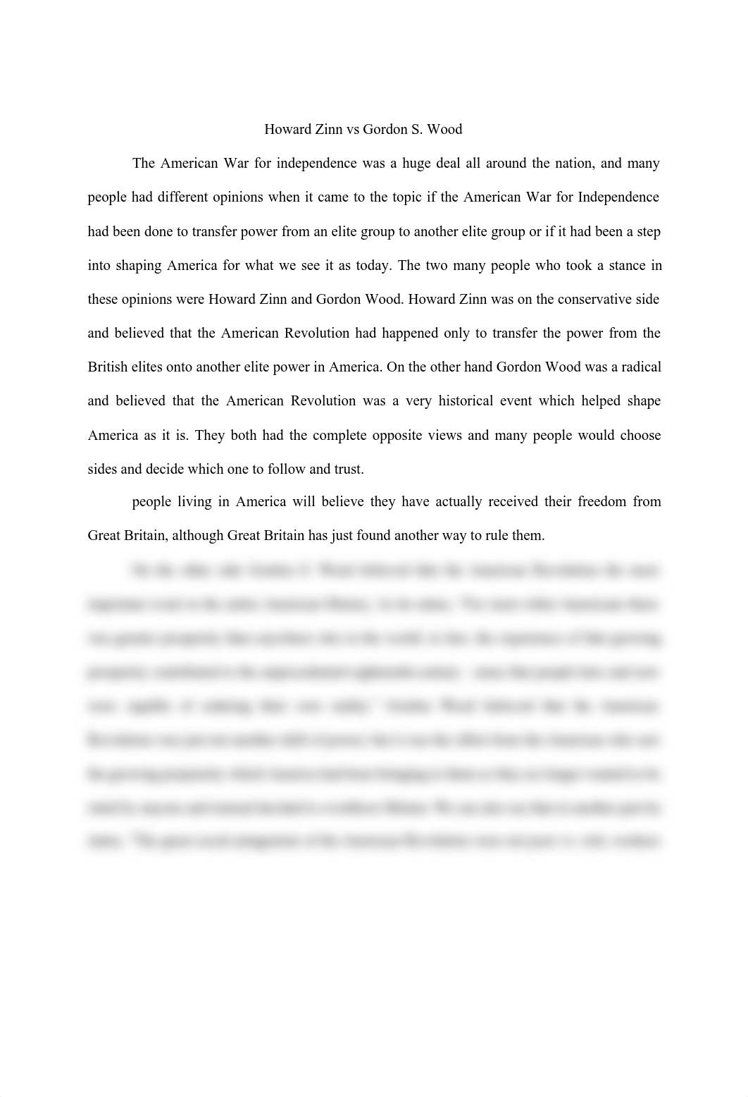 Howard Zinn vs Gordon S. Wood Essay.pdf_d86ao2cm67f_page1