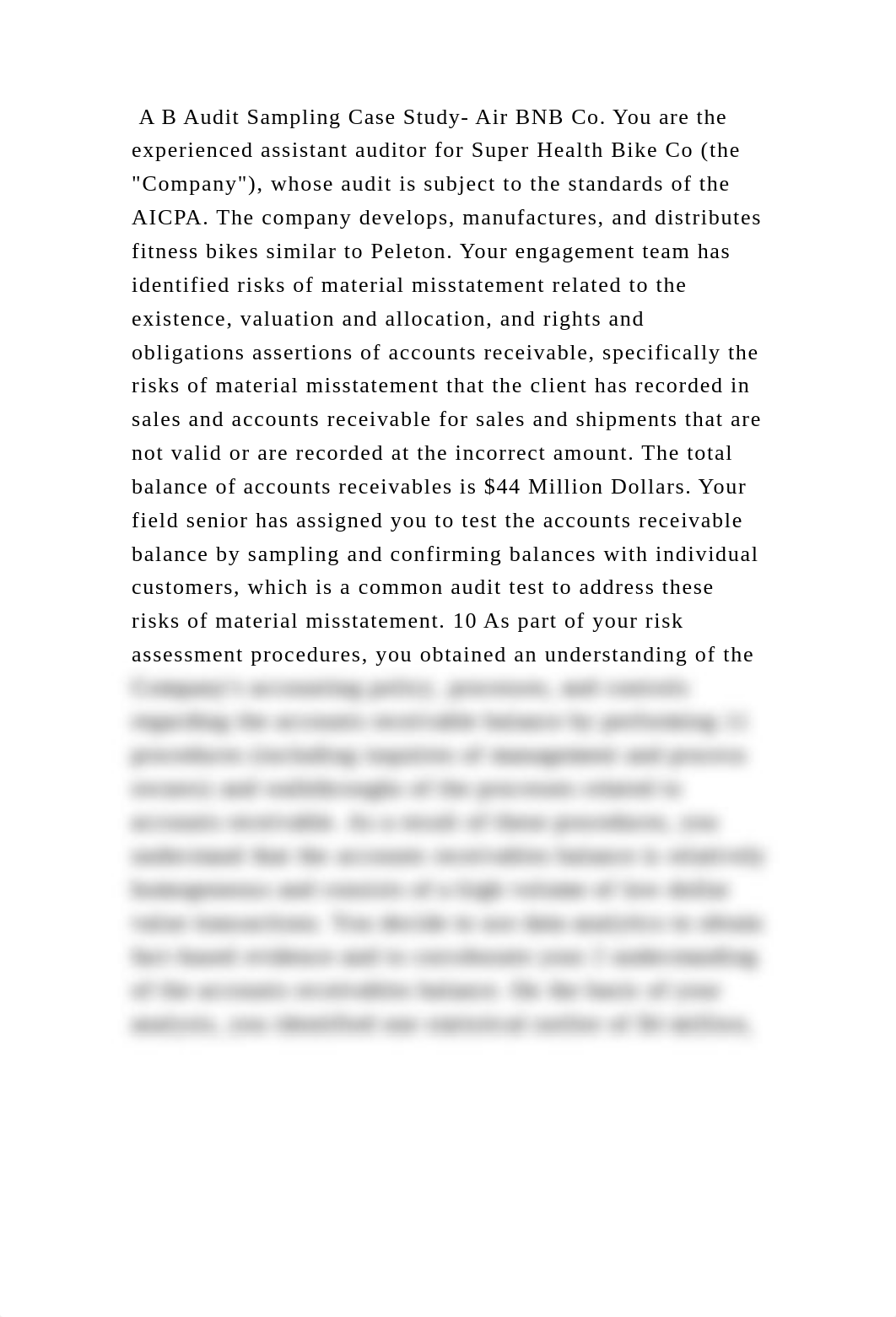 A B Audit Sampling Case Study- Air BNB Co. You are the experienced as.docx_d86n1q1k6qo_page2