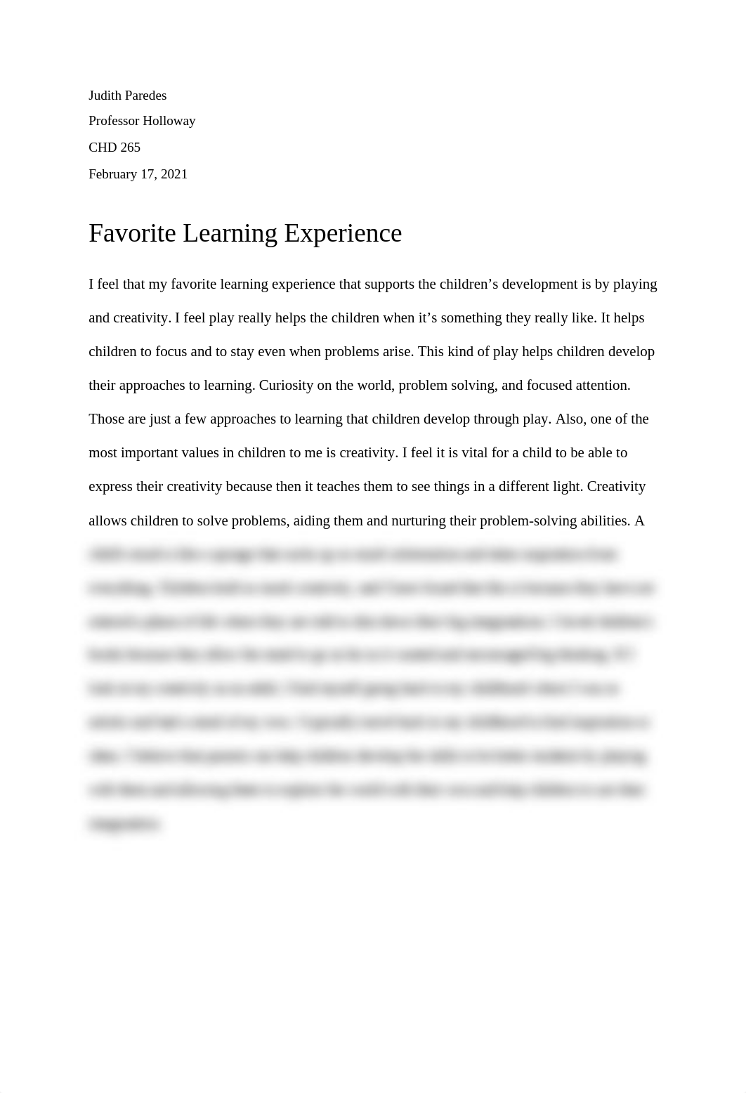 Favorite Learning Experience CHD265 (1).docx_d86ozhtvwd2_page1